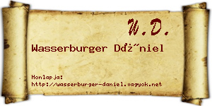 Wasserburger Dániel névjegykártya