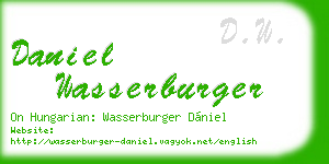 daniel wasserburger business card